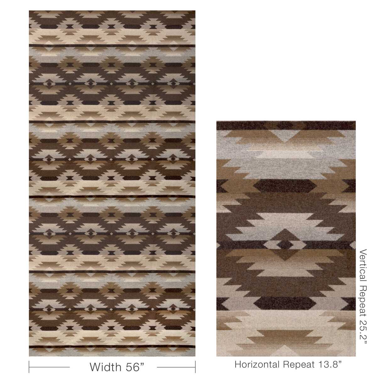 Desert Diamonds - Mocha - KRAVET COUTURE Fabric