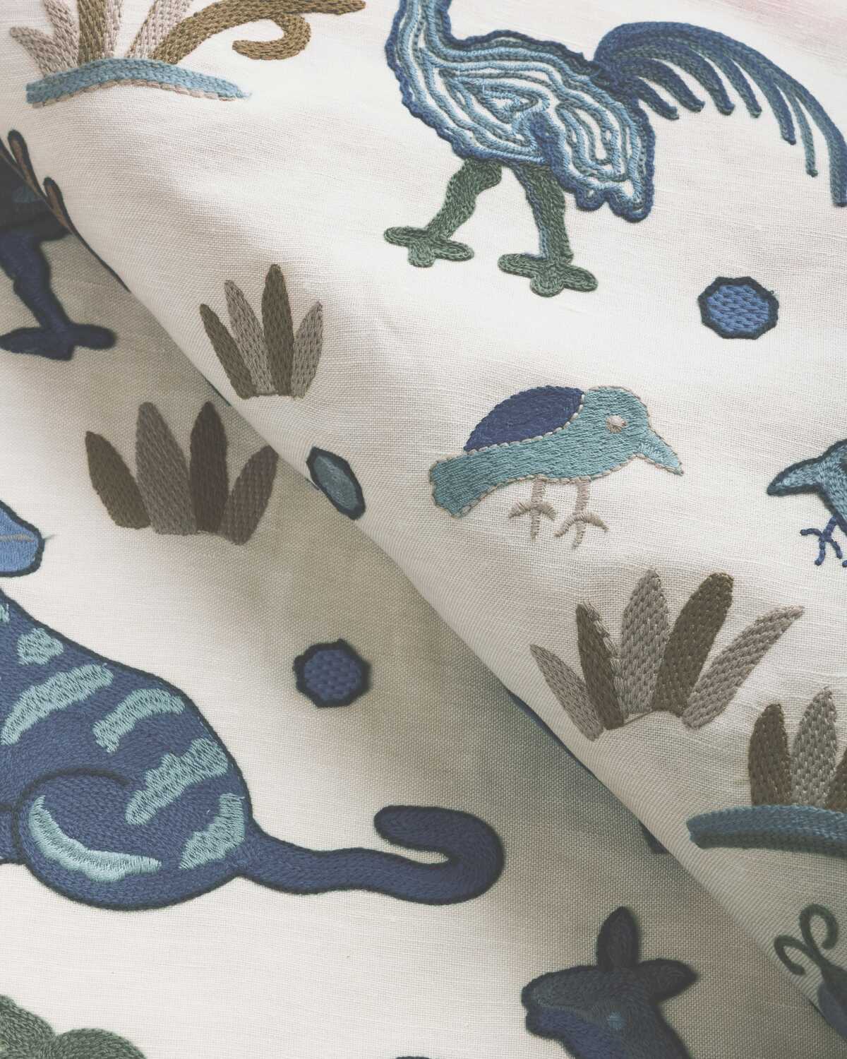 Dwellers - Indigo - KRAVET COUTURE Fabric