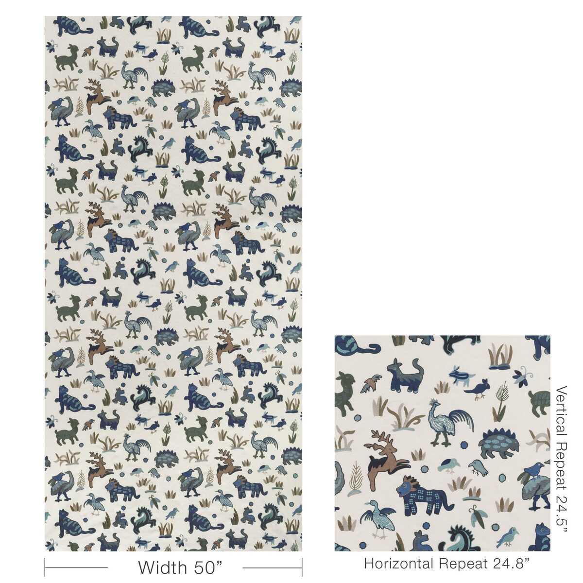 Dwellers - Indigo - KRAVET COUTURE Fabric