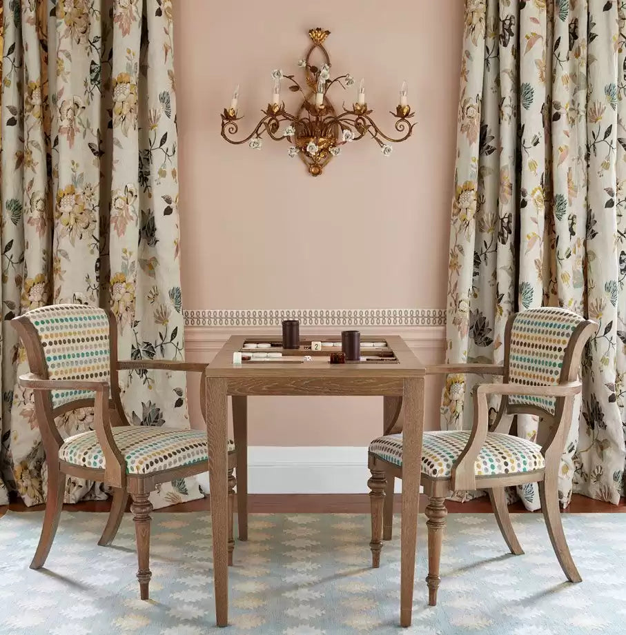 Les Indiennes Nemours Red/Chocolate -Fabric - Nina Campbell Fabric
