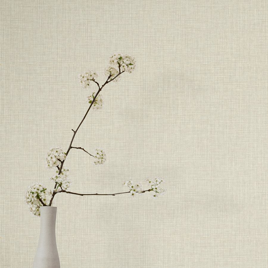 Egyptian Linen Cream Faux Fabric Wallpaper - room view - York Wallcoverings 4228-84117 - York Wallcoverings Wallpaper