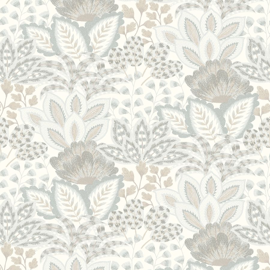 Catherine Ivory Botanical Wallpaper - York Wallcoverings 4228-84118 - York Wallcoverings Wallpaper