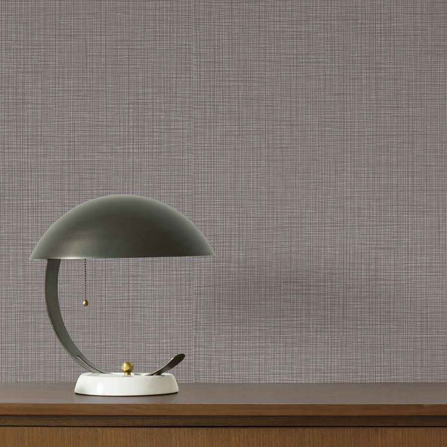 Egyptian Linen Sterling Faux Fabric Wallpaper - detail room view - York Wallcoverings 4228-84120 - York Wallcoverings Wallpaper