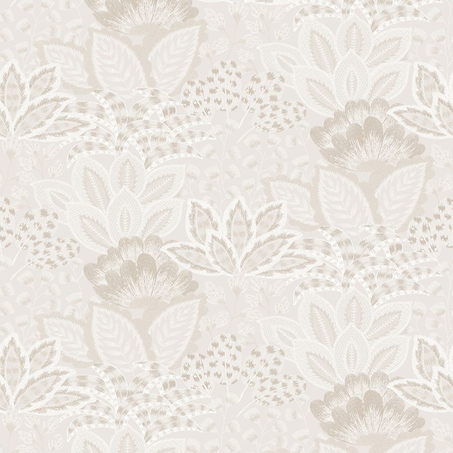 Catherine Pearl Botanical Wallpaper - York Wallcoverings 4228-84121