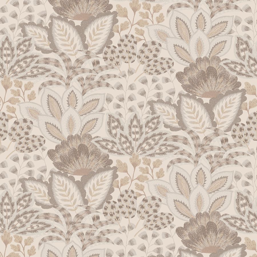 Catherine Neutral Botanical Wallpaper - York Wallcoverings 4228-84124 - York Wallcoverings Wallpaper