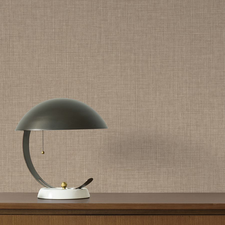 Egyptian Linen Light Brown Faux Fabric Wallpaper - detail room view - York Wallcoverings 4228-84125 - York Wallcoverings Wallpaper