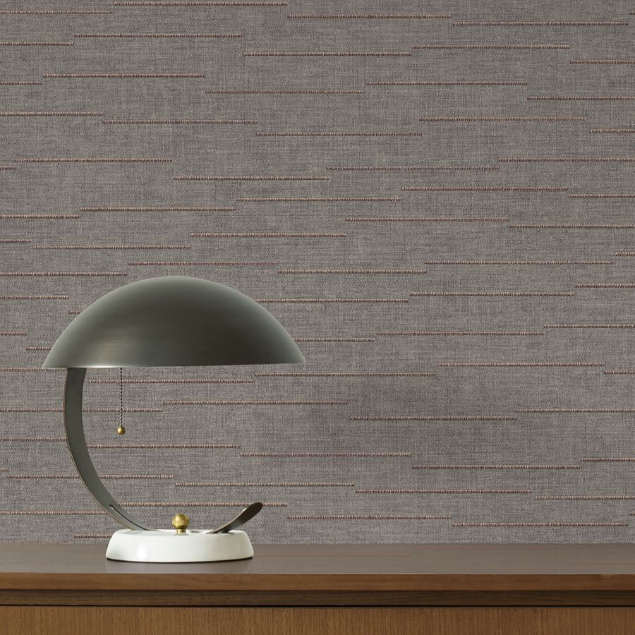 Latitude Dark Grey Striated Wallpaper - detail room view - York Wallcoverings 4228-84140 - York Wallcoverings Wallpaper
