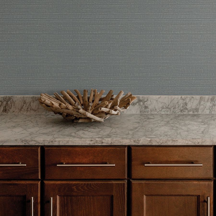 Sky Line Slate Textured Wallpaper - room view - York Wallcoverings 4228-84147 - York Wallcoverings Wallpaper