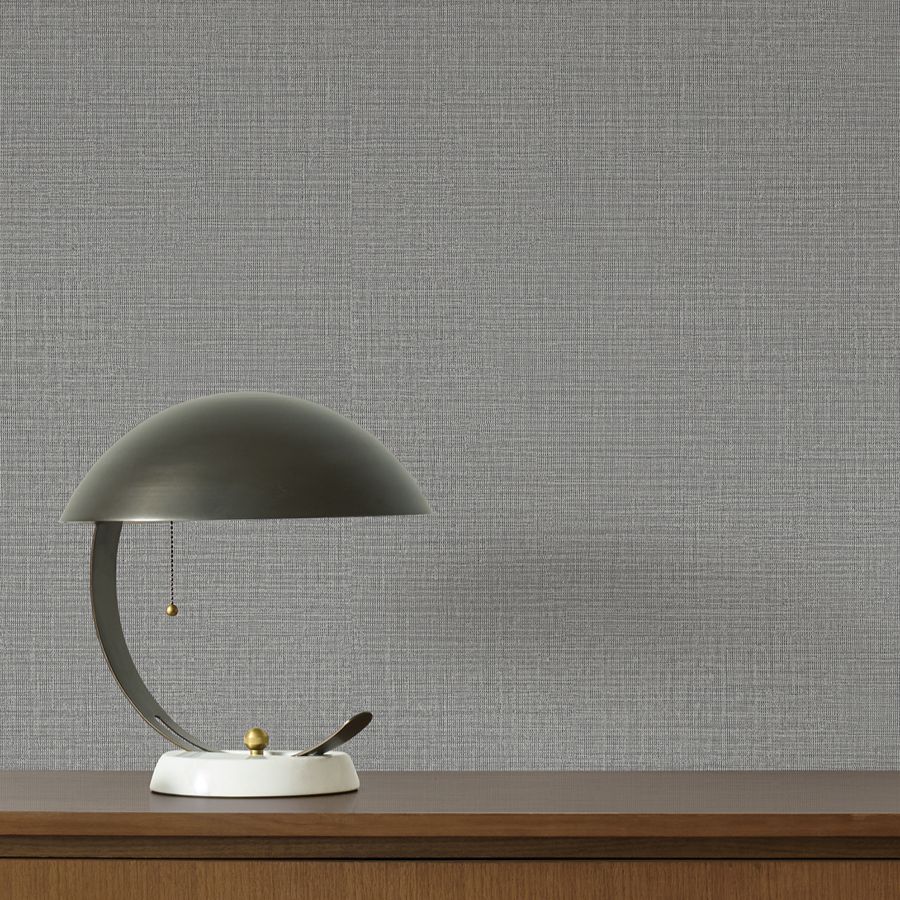 Georgette Dark Grey Faux Fabric Wallpaper - detail room view - York Wallcoverings 4228-84152 - York Wallcoverings Wallpaper