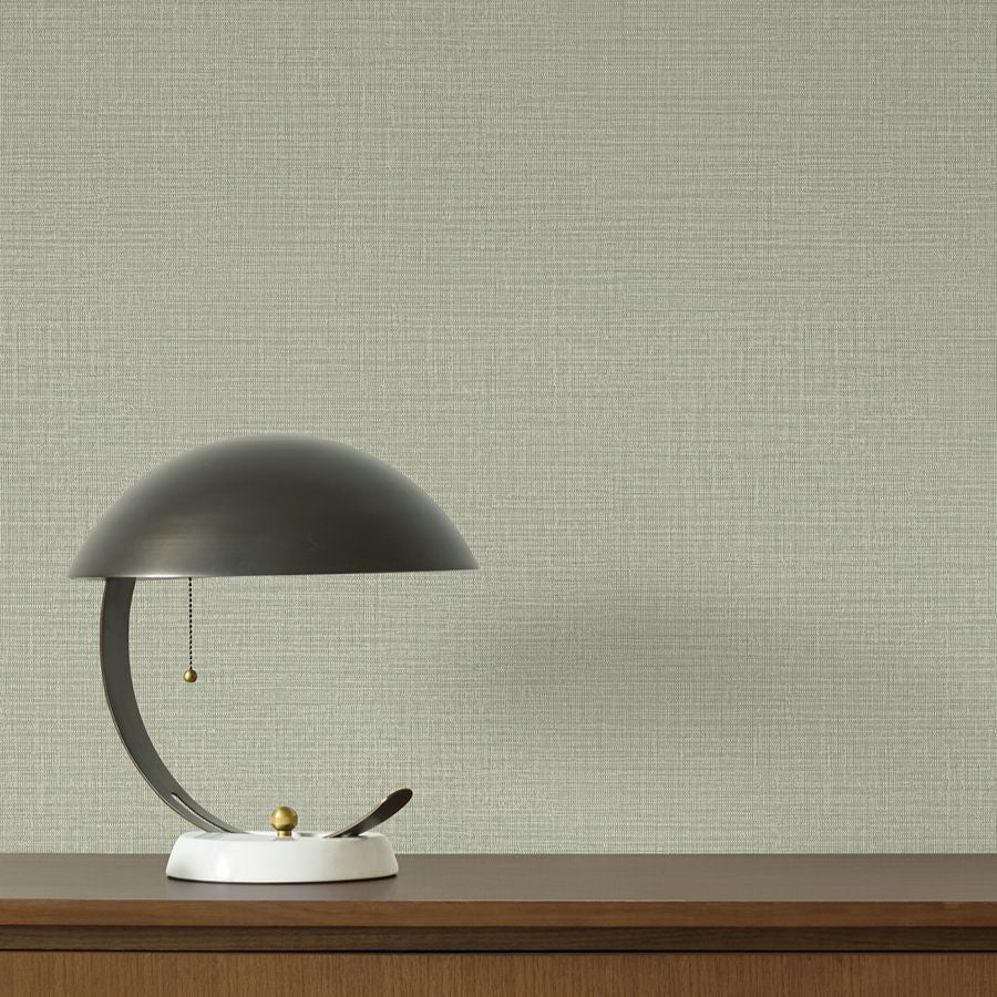 Georgette Moss Faux Fabric Wallpaper - detail room view - York Wallcoverings 4228-84158 - York Wallcoverings Wallpaper
