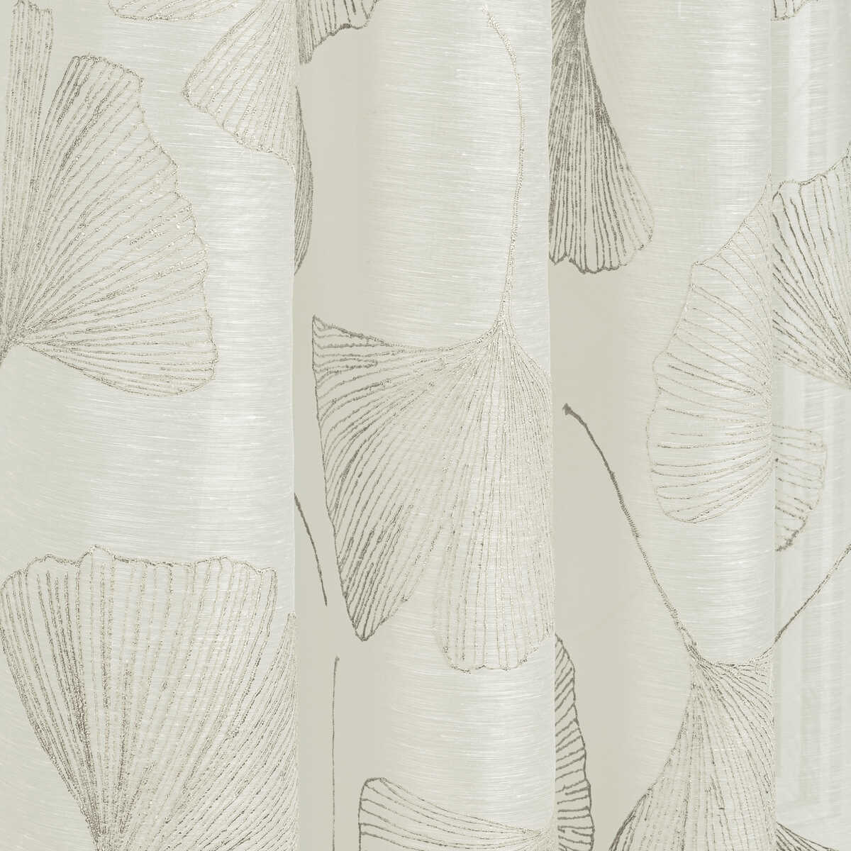 Gingko Leaf - Platinum - KRAVET COUTURE Fabric