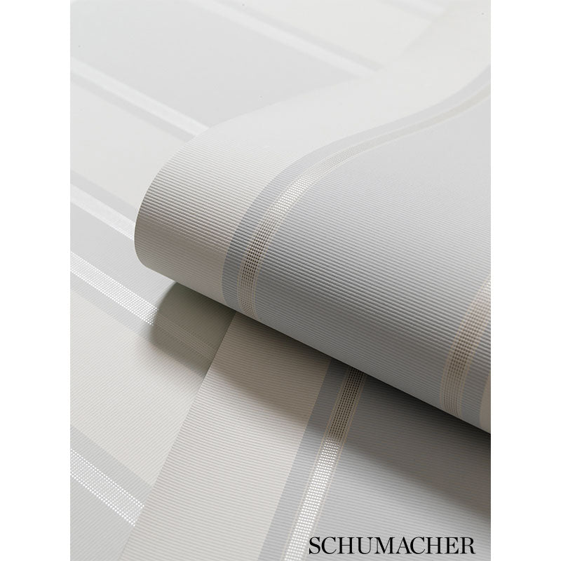MORGAN-STRIPE-GREIGE-SCHUMACHER-5004562 - Schumacher Wallpaper
