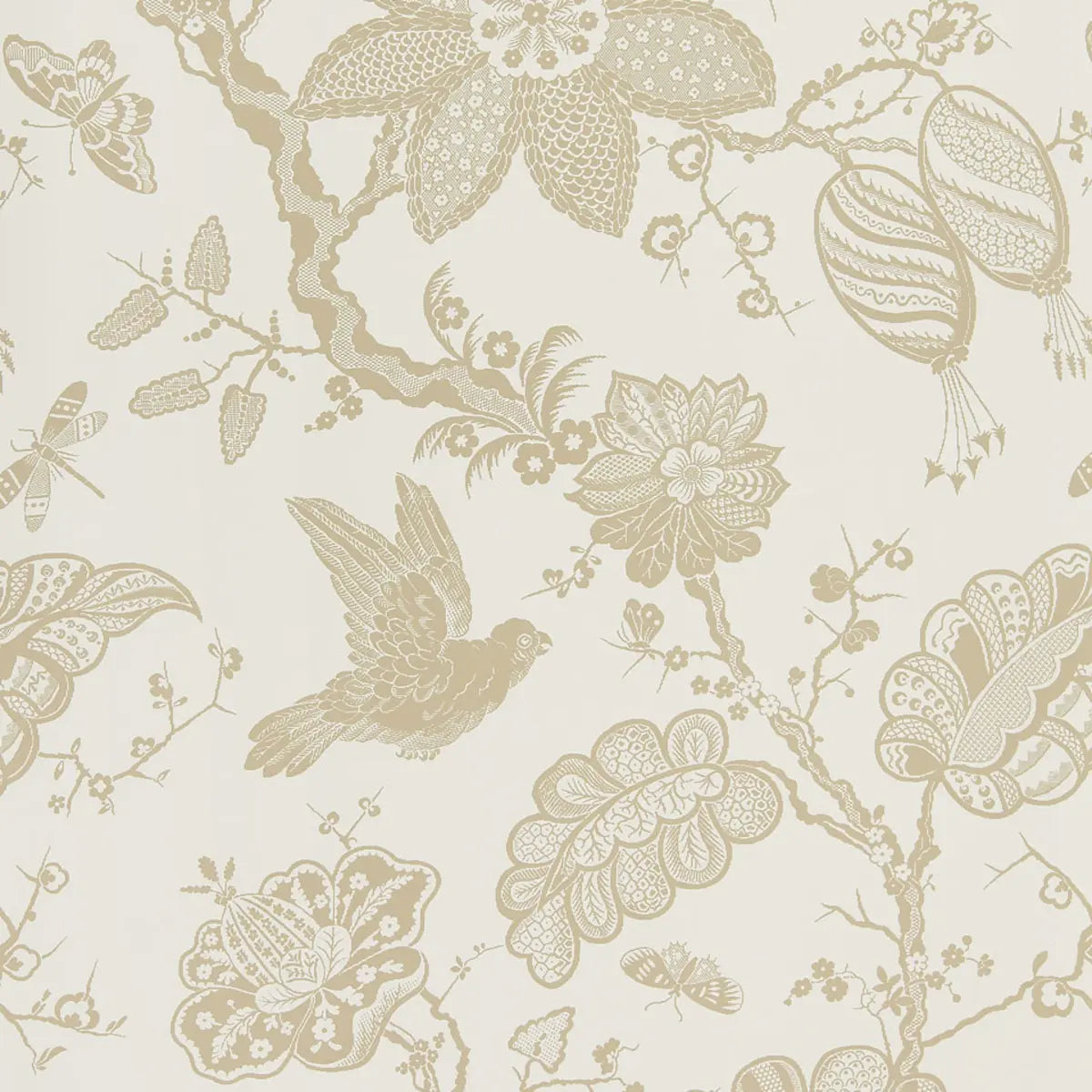 Bali Vine - Sandstone - Schumacher 5005001 Wallcovering - Schumacher Wallpaper