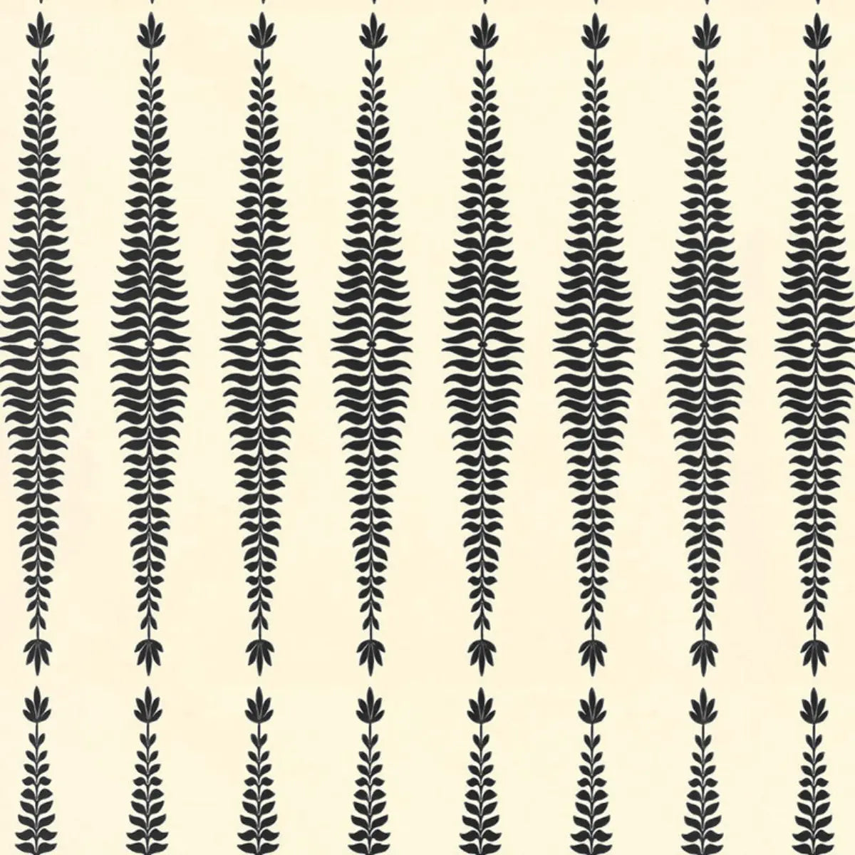 Fern Tree - Noir - Schumacher 5005070 Wallcovering - Schumacher Wallpaper