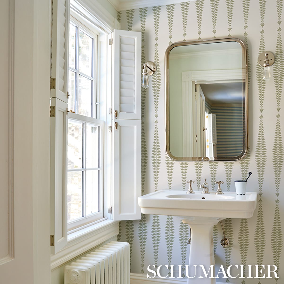 FERN-TREE-SAGE-SCHUMACHER-5005076 - Schumacher Wallpaper
