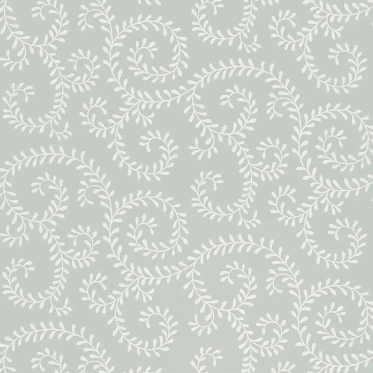 Leafy Scroll - Dove - Schumacher 5005090 Wallcovering - Schumacher Wallpaper