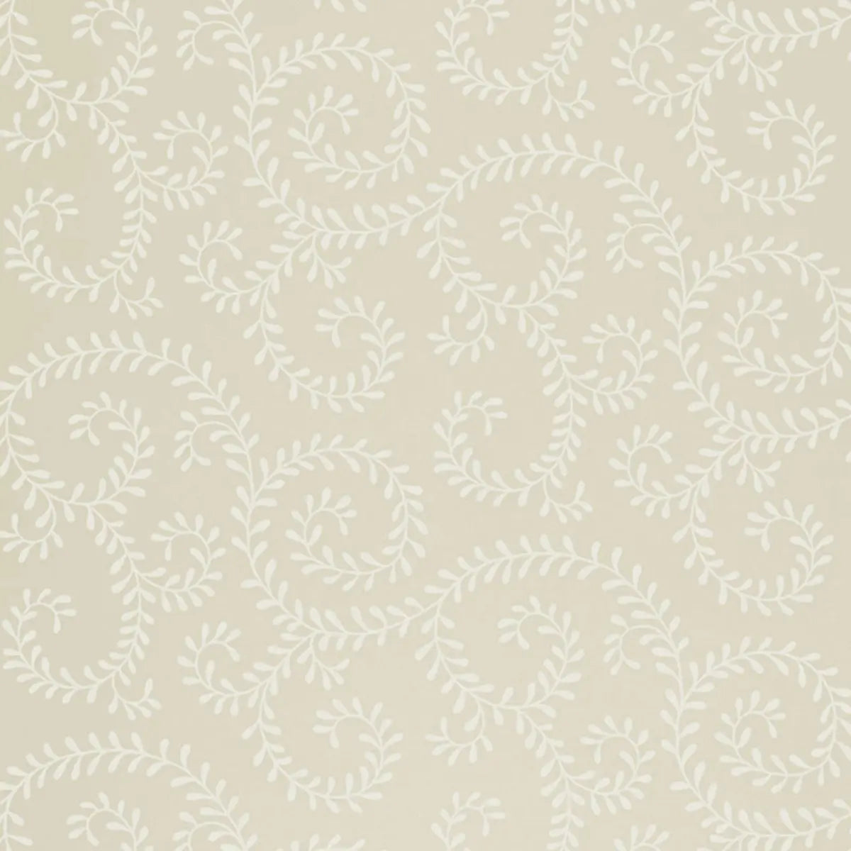 Leafy Scroll - Bone - Schumacher 5005091 Wallcovering - Schumacher Wallpaper