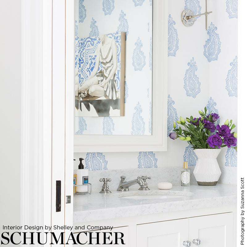 MADRAS-PAISLEY-DELFT-SCHUMACHER-5005301 - Schumacher Wallpaper