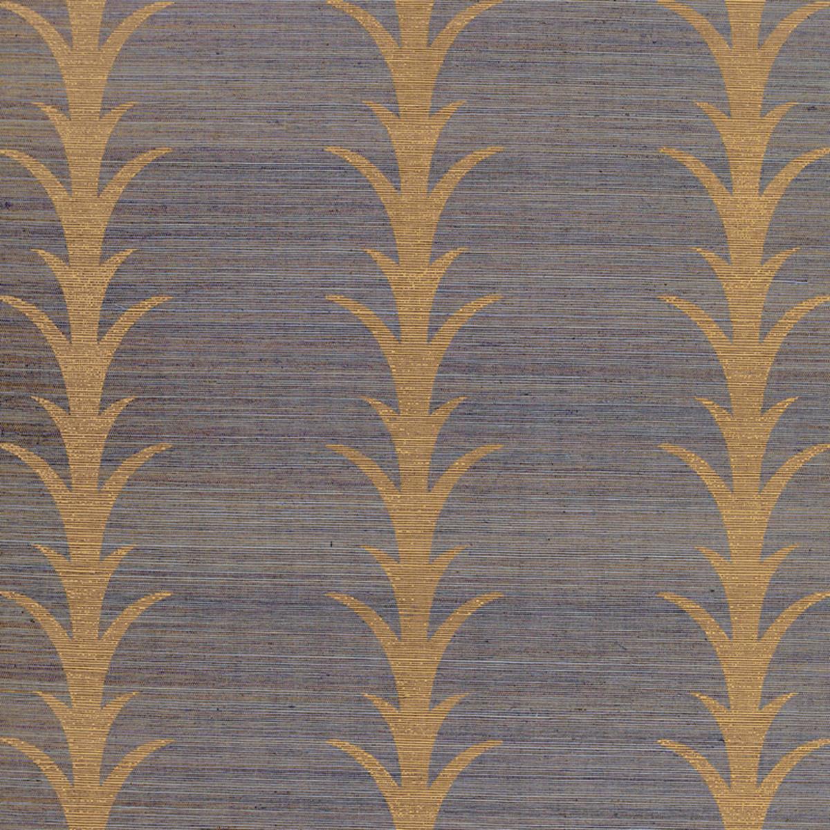 Acanthus Stripe Sisal - Turmeric - Schumacher 5006054 Wallcovering - Schumacher Wallpaper