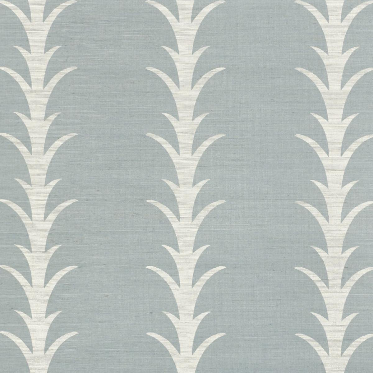 Acanthus Stripe Sisal - Chambray - Schumacher 5006056 Wallcovering - Schumacher Wallpaper