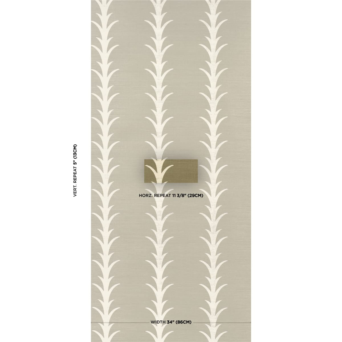 ACANTHUS-STRIPE-SISAL-JUNIPER-SCHUMACHER-5006057 - Schumacher Wallpaper