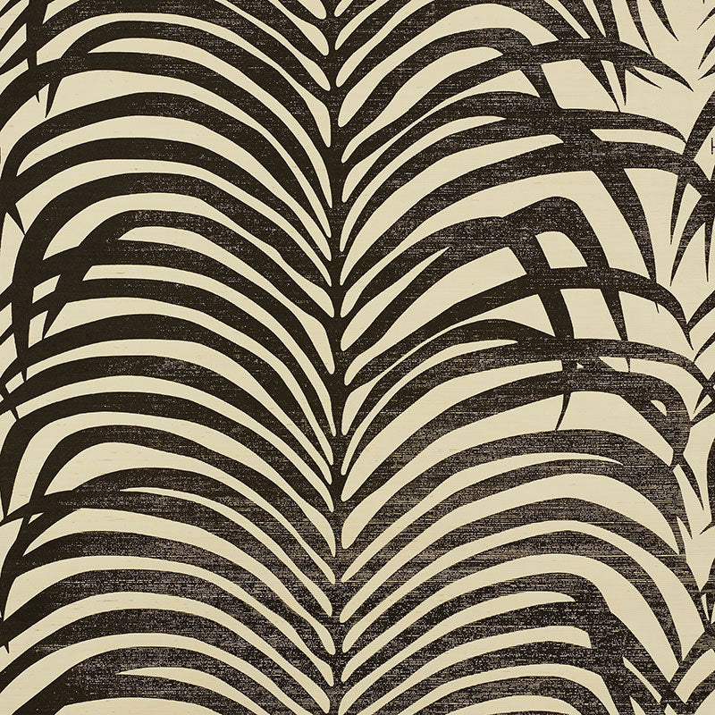 zebra palm plant Zebra Palm Sisal - Black On Ivory