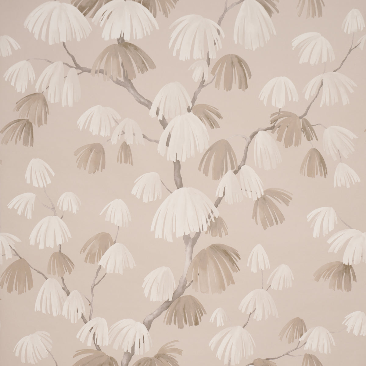 Weeping Pine - Taupe - Schumacher 5008334 Wallpaper - Schumacher Wallpaper
