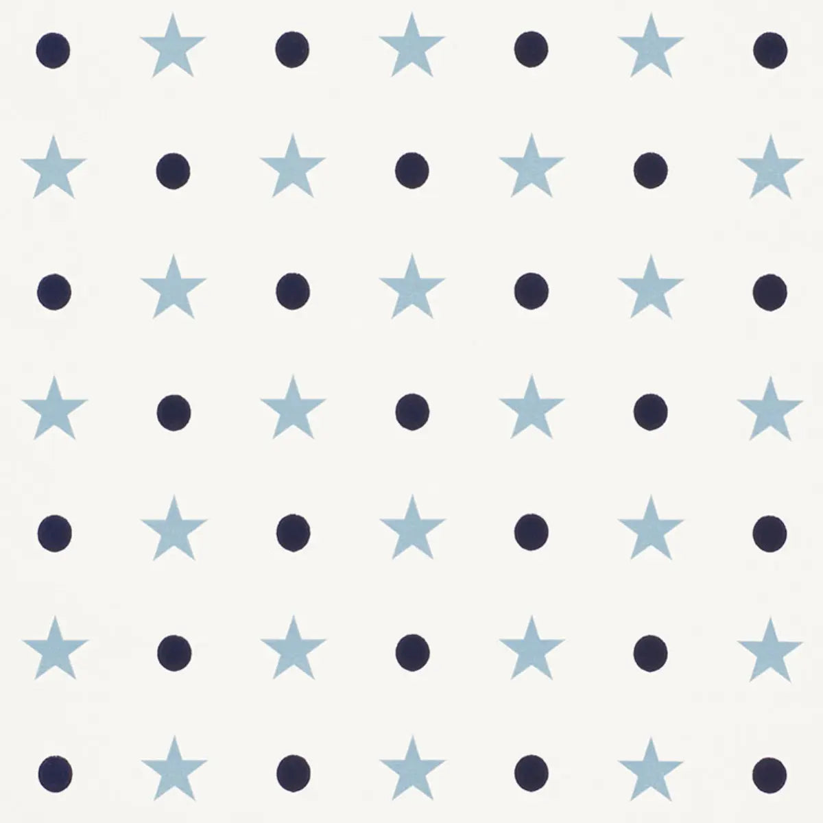 Etoiles Et Points - Blues - Schumacher 5008550 Wallcovering