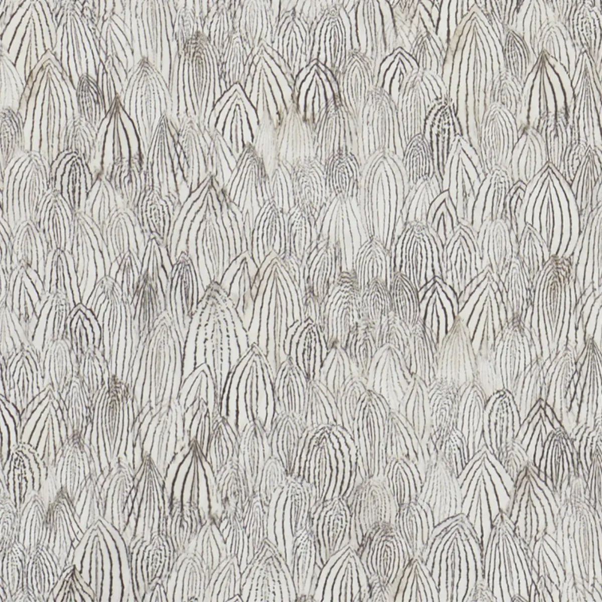 Feathers - Zebra - Schumacher 5008610 Wallcovering - Schumacher Wallpaper
