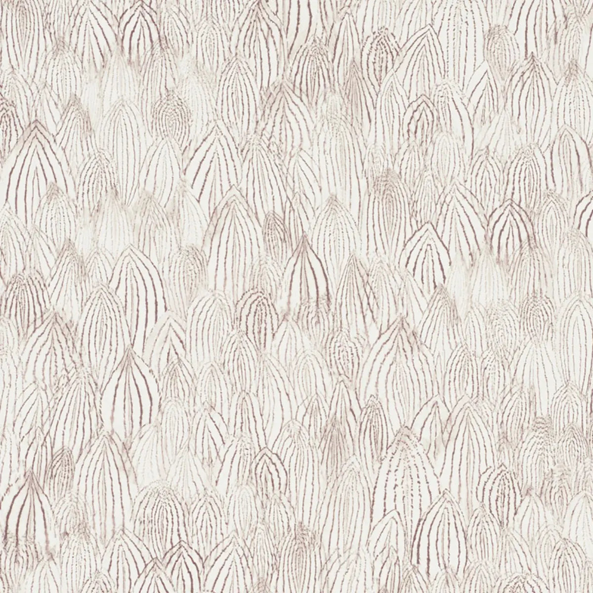 Feathers - Brown - Schumacher 5008612 Wallcovering - Schumacher Wallpaper