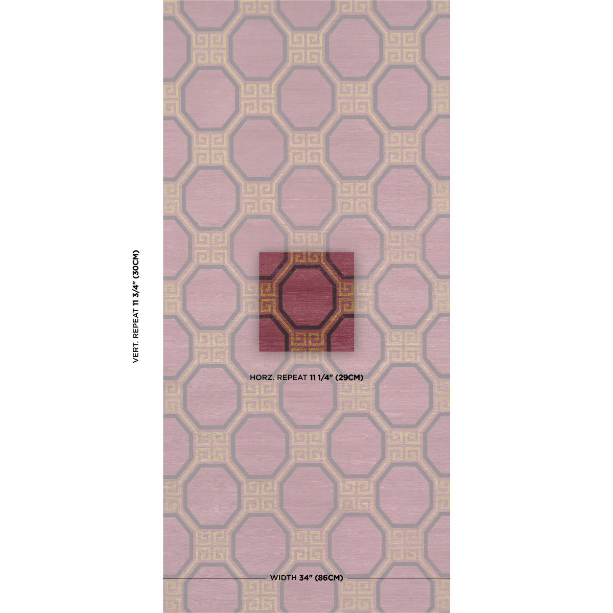 Octavia Sisal - Golden Plum - Schumacher 5008937 Wallpaper - Schumacher Wallpaper