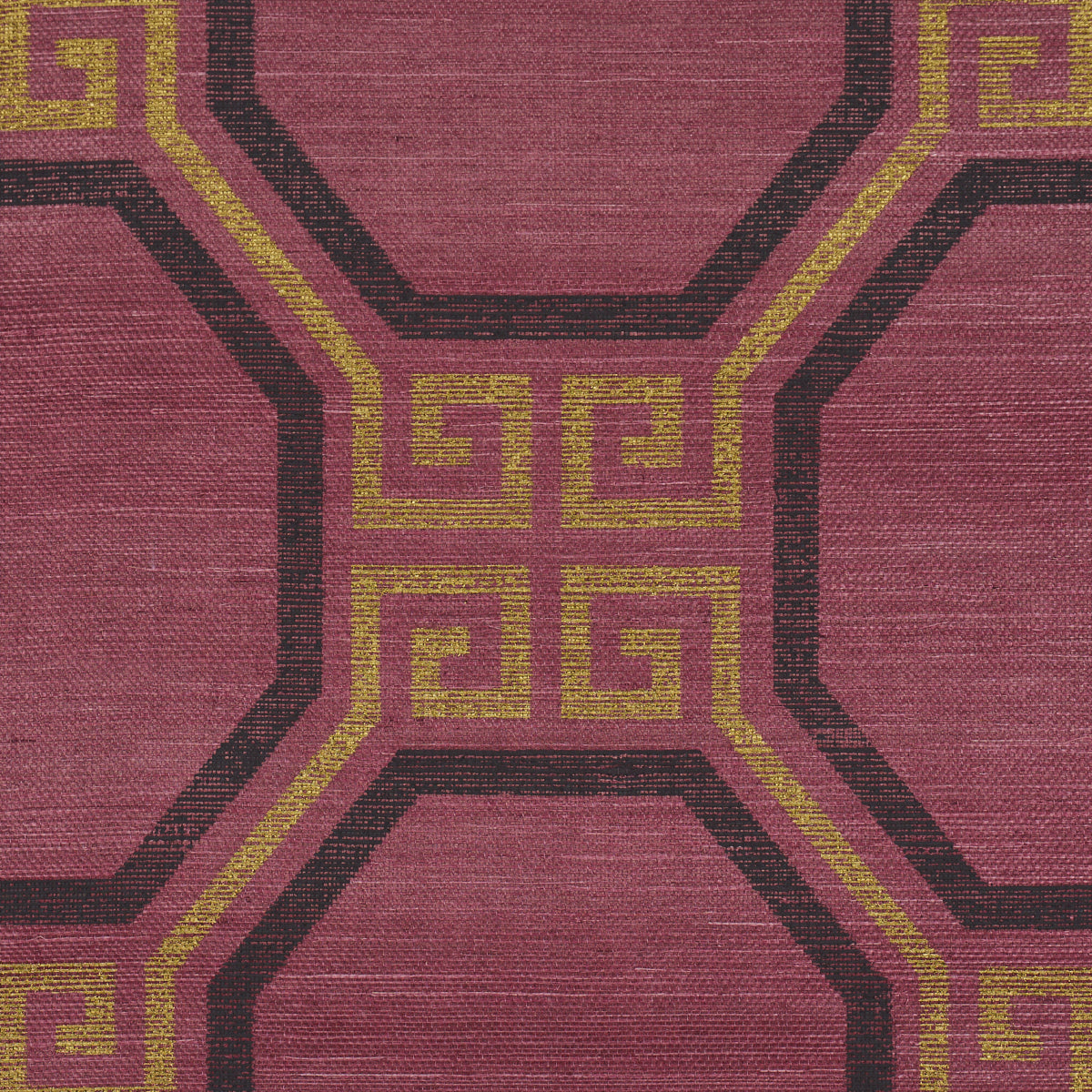 Octavia Sisal - Golden Plum - Schumacher 5008937 Wallpaper - Schumacher Wallpaper