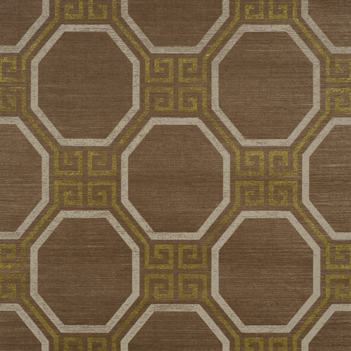 Octavia Sisal - Sepia - Schumacher 5008938 Wallpaper - Schumacher Wallpaper
