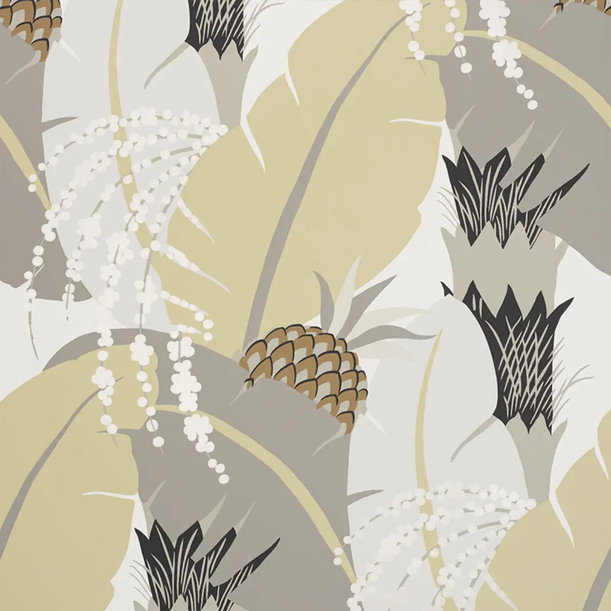 Ananas - Neutral - Schumacher 5009171 Wallcovering - Schumacher Wallpaper