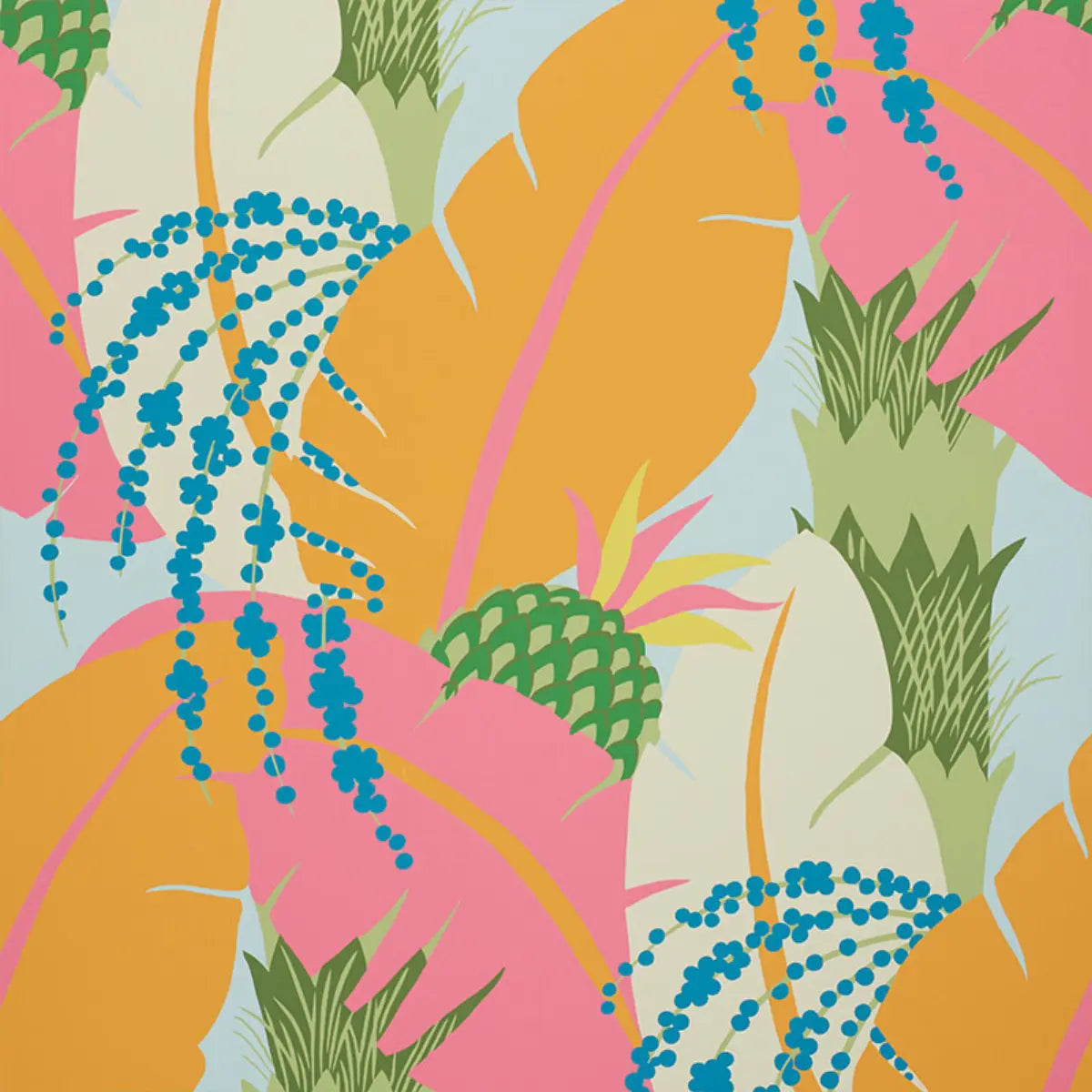 Ananas - Tropical - Schumacher 5009172 Wallcovering - Schumacher Wallpaper