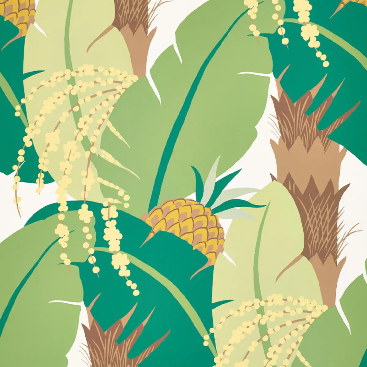 Ananas - Palm - Schumacher 5009173 Wallcovering - Schumacher Wallpaper