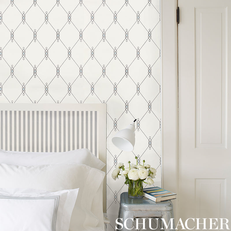 Diso Parchment wallpaper by Schumacher, 5009231 — view 3 - Schumacher Wallpaper