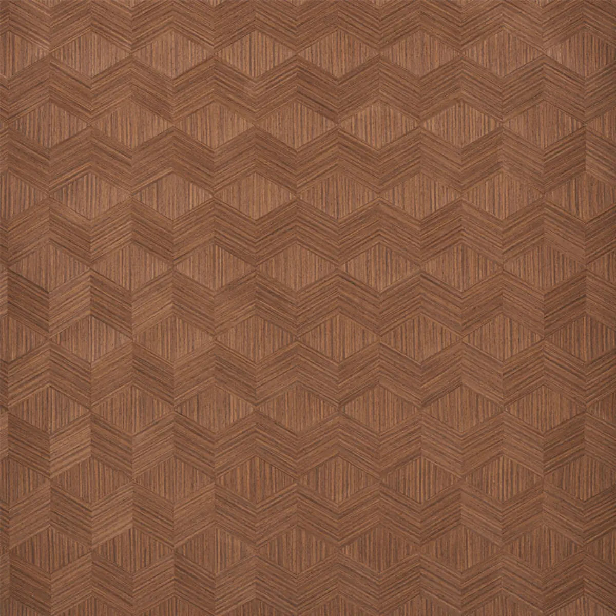 Chevron Inlay - Walnut - Schumacher 5009631 Wallcovering - Schumacher Wallpaper