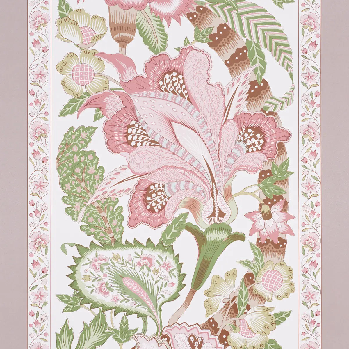 Anjou Stripe - Blush - Schumacher 5010171 Wallcovering - Schumacher Wallpaper