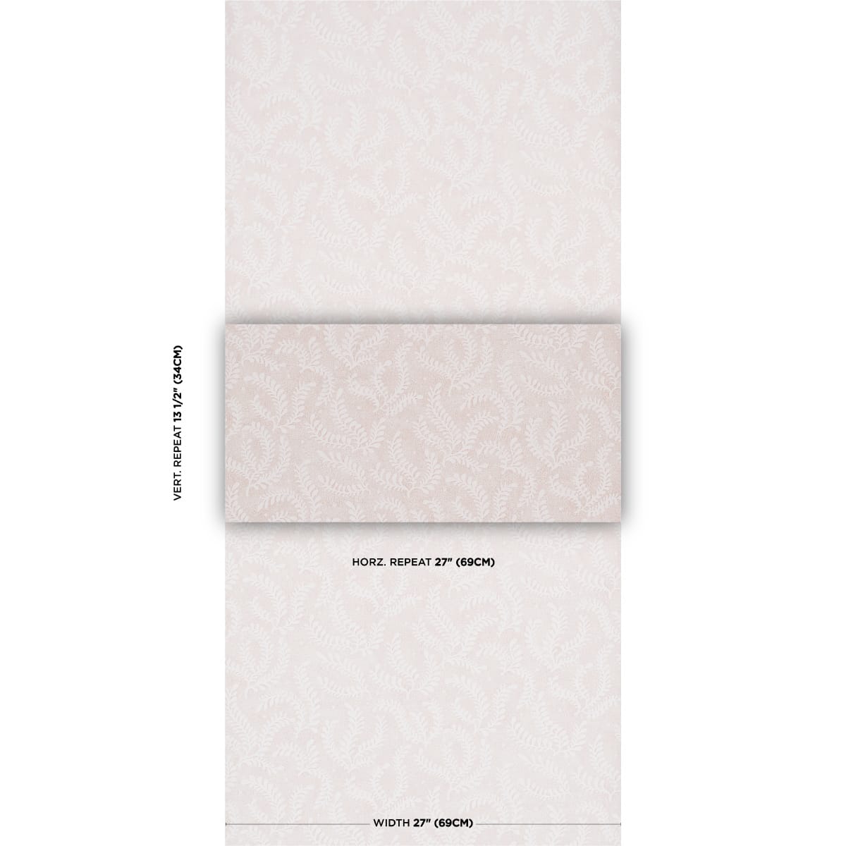 ETCHED-FERN-BLUSH-SCHUMACHER-5010384 - Schumacher Wallpaper