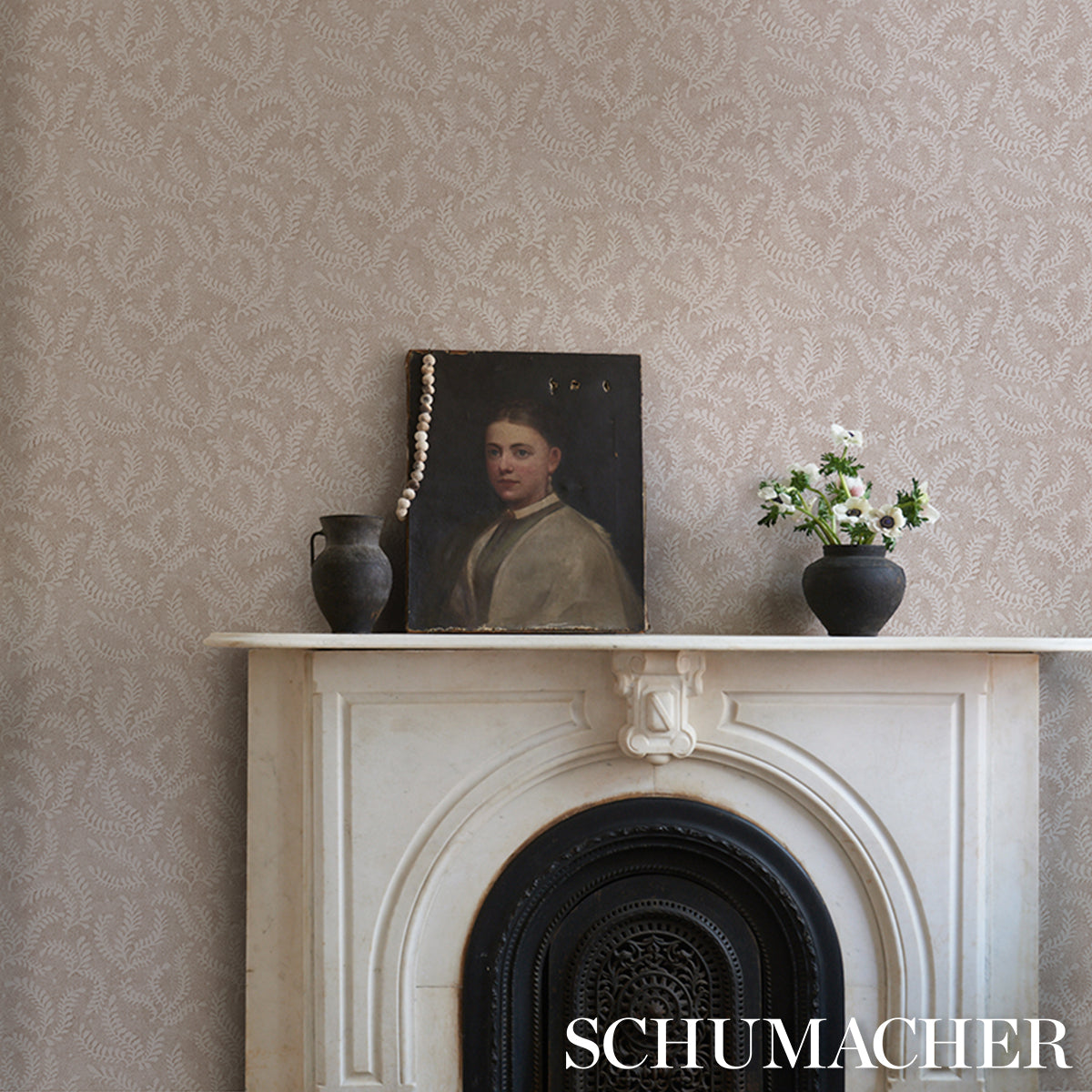 ETCHED-FERN-BROWN-SCHUMACHER-5010385 - Schumacher Wallpaper