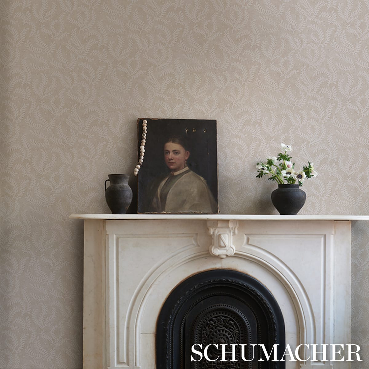 ETCHED-FERN-OCHRE-SCHUMACHER-5010386 - Schumacher Wallpaper