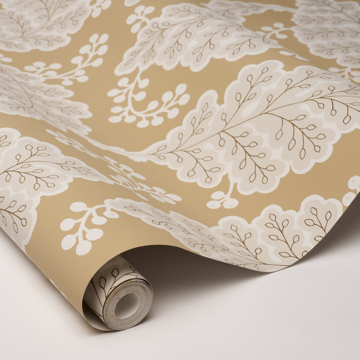 Estelle - Ochre - Schumacher 5010393 Wallpaper - Schumacher Wallpaper