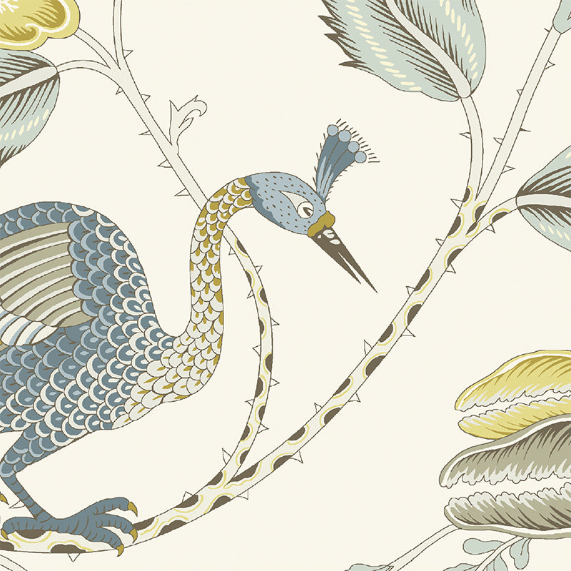 Campagne Cadet & Citron wallpaper by Schumacher, 5010510 — view 3 - Schumacher Wallpaper
