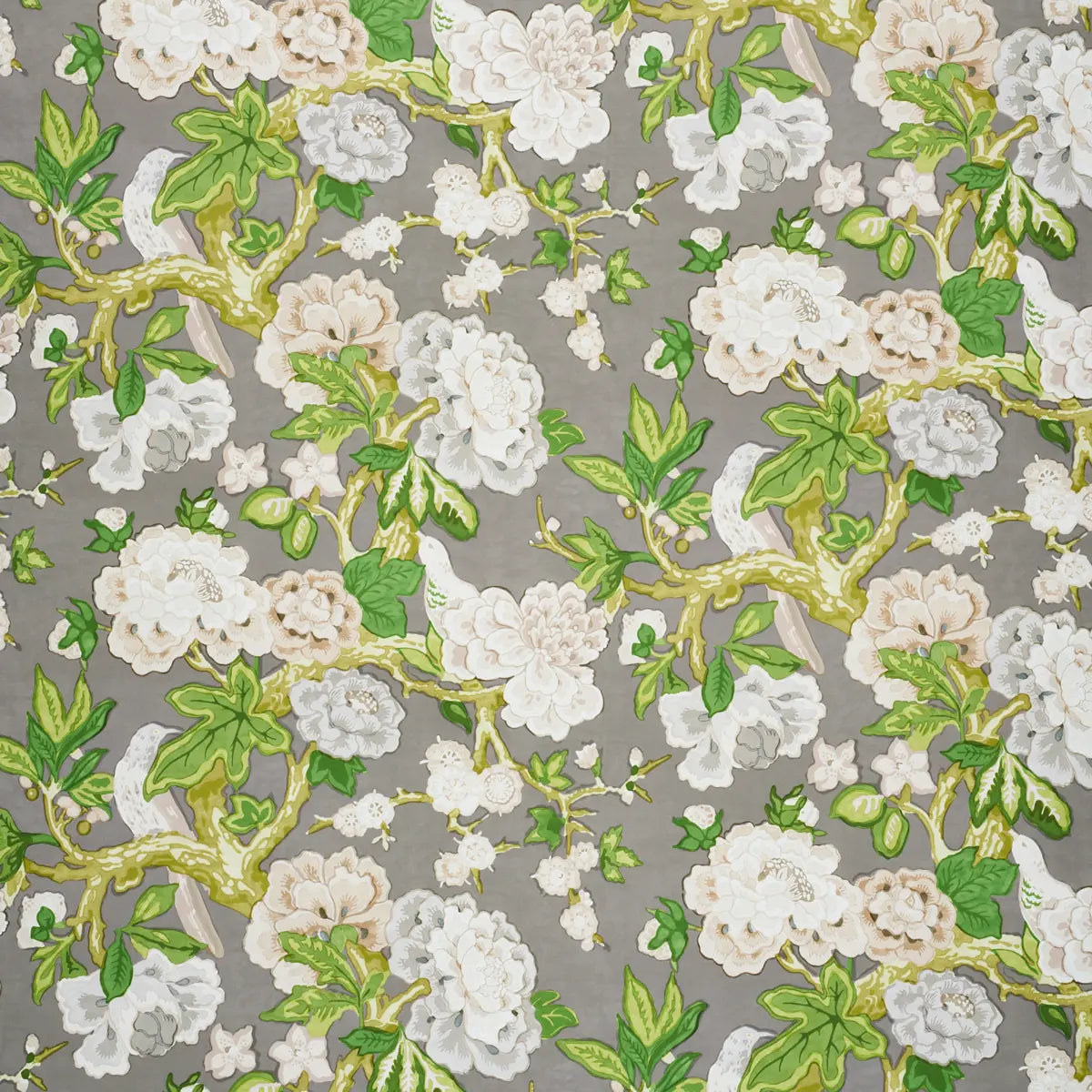 Bermuda Blossoms - Slate - Schumacher 5010521 Wallcovering - Schumacher Wallpaper