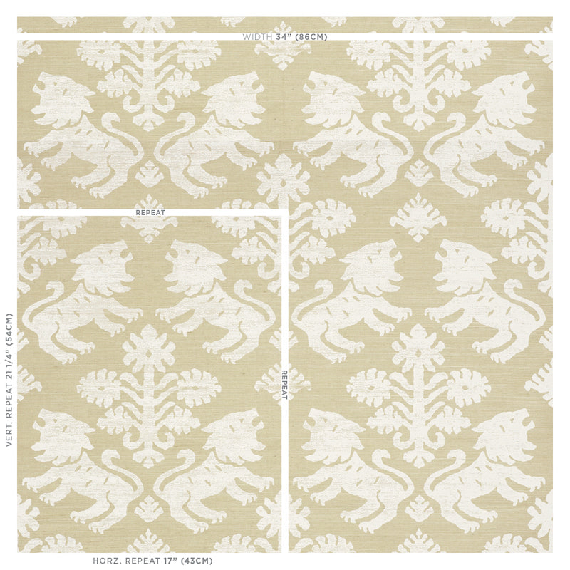 REGALIA-SISAL-IVORY-ON-NATURAL-SCHUMACHER-5010531