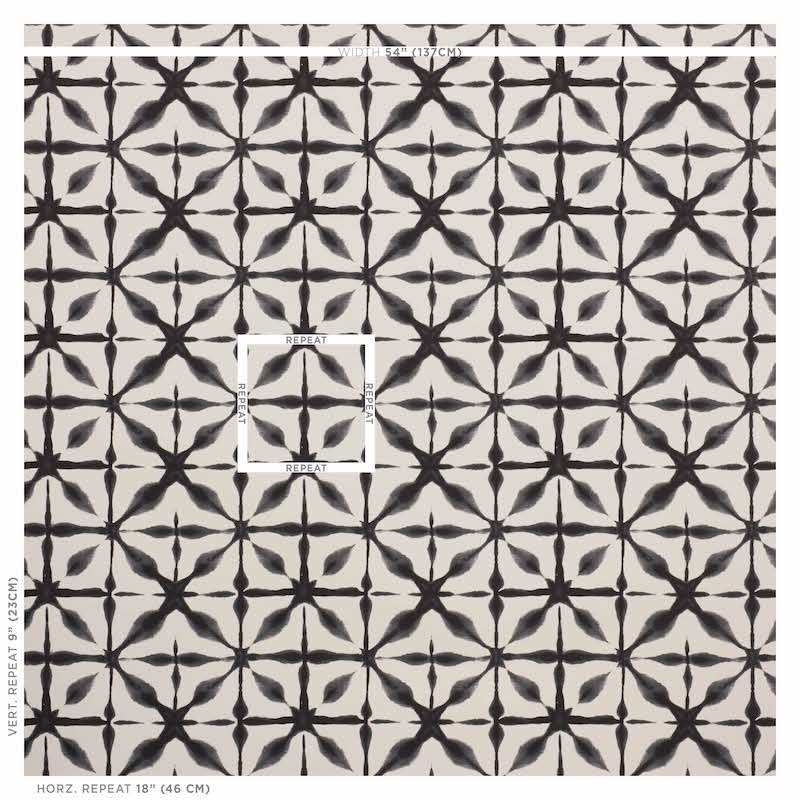 Andromeda Charcoal wallpaper by Schumacher, 5010572 — view 2 - Schumacher Wallpaper