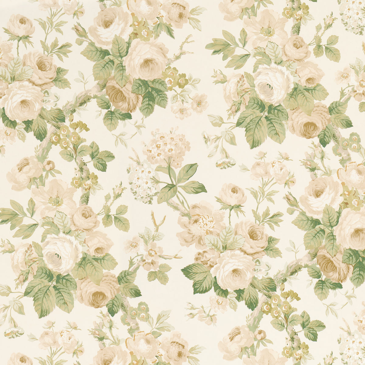 Nancy Floral - Ivory - Schumacher 5010842 Wallpaper