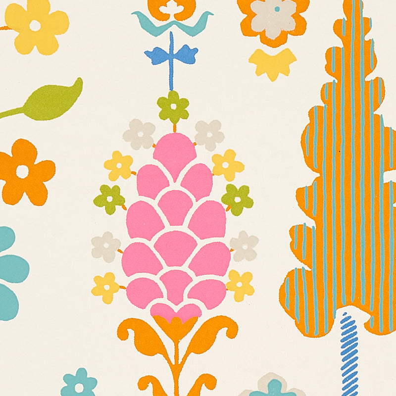 Desna Multi wallpaper by Schumacher, 5011851 — view 4 - Schumacher Wallpaper