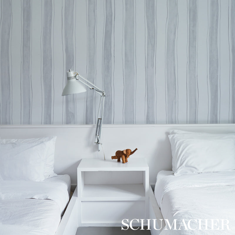 TRACING-STRIPES-GREY-SCHUMACHER-5012171 - Schumacher Wallpaper